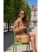 Borsa a tracolla Talin in pelle bordeaux - 25x24x17,5cm