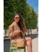 Borsa a tracolla Talin in pelle bordeaux - 25x24x17,5cm