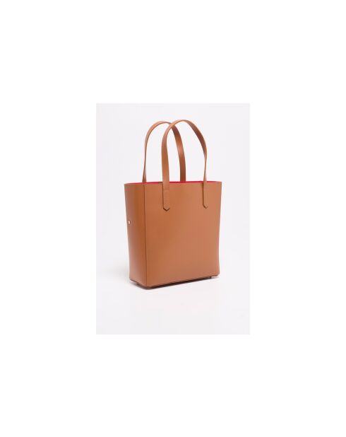 Mutige Handtasche aus Kamelleder - 32x40x13cm