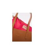 Mutige Handtasche aus Kamelleder - 32x40x13cm