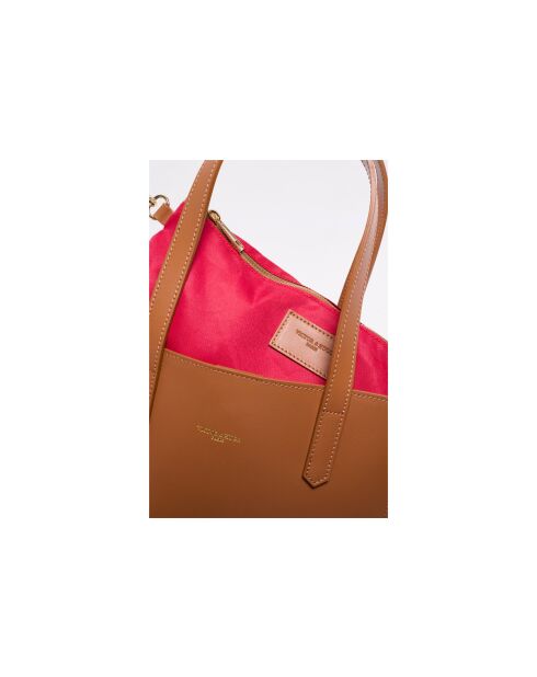 Mutige Handtasche aus Kamelleder - 32x40x13cm