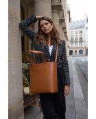 Mutige Handtasche aus Kamelleder - 32x40x13cm