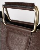 Biana Mokka-Lederhandtasche - 29x25x13,5 cm