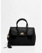 Sac à main en cuir Bagatelle noir - 31x23x9cm