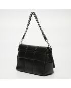 Mini Alaba Schultertasche aus schwarzem Leder - 30x19x10cm