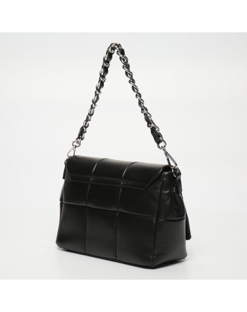Mini Alaba Schultertasche aus schwarzem Leder - 30x19x10cm