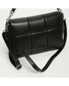 Mini Alaba Schultertasche aus schwarzem Leder - 30x19x10cm