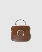 Mina Handtasche aus Mokka-Leder - 24x19x10,5 cm