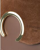 Mina Handtasche aus Mokka-Leder - 24x19x10,5 cm