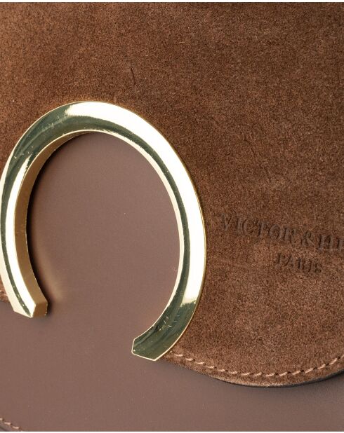 Mina Handtasche aus Mokka-Leder - 24x19x10,5 cm