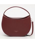 Alexa bordeauxrode leren schoudertas - 30x19x7,5cm