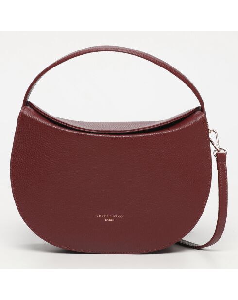 Sac à bandouliere en cuir Alexa bordeaux - 30x19x7.5cm