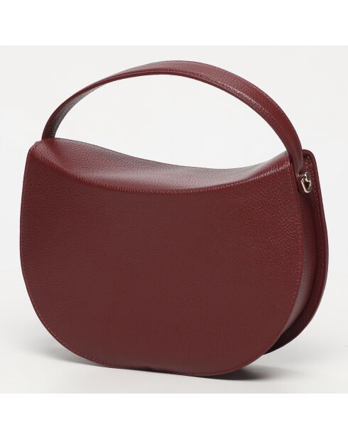 Sac à bandouliere en cuir Alexa bordeaux - 30x19x7.5cm