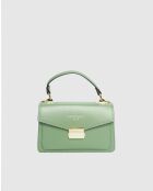 Leah Schultertasche aus mintgrünem Leder — 18,5 x 12,5 x 6 cm