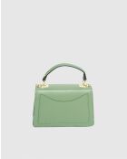 Leah Schultertasche aus mintgrünem Leder — 18,5 x 12,5 x 6 cm