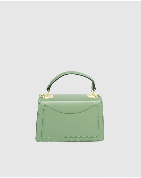 Borsa a tracolla Leah in pelle verde menta - 18,5x12,5x6cm