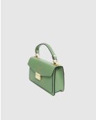 Leah Schultertasche aus mintgrünem Leder — 18,5 x 12,5 x 6 cm