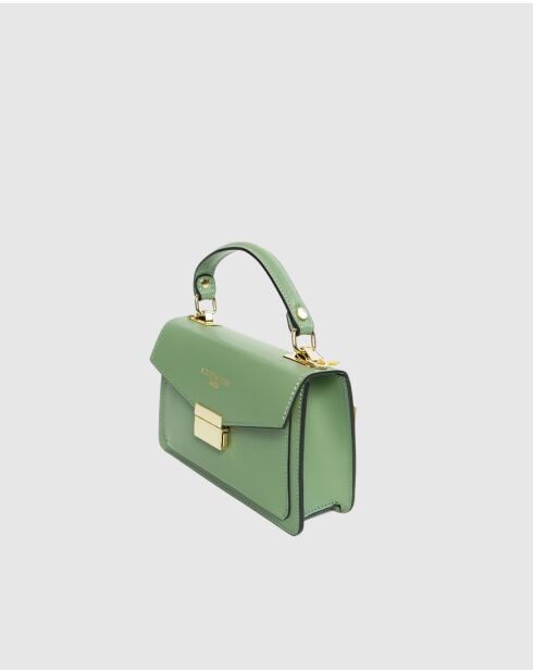 Borsa a tracolla Leah in pelle verde menta - 18,5x12,5x6cm