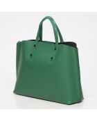 Livel groene leren handtas - 45x12x31CM