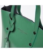 Livel groene leren handtas - 45x12x31CM