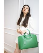 Livel groene leren handtas - 45x12x31CM