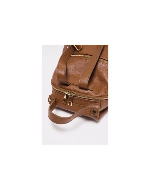 Zaino Sadie in pelle di cammello - 45X25X5cm
