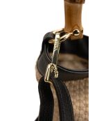 Zwarte leren schoudertas van Talin - 25x24x17,5cm