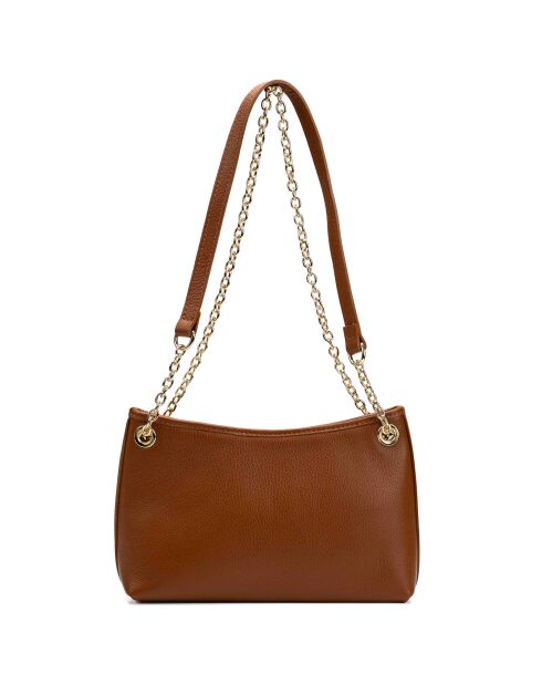 Schultertasche Mia aus Terrakottaleder - 28x17x8cm
