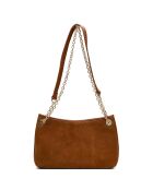 Schultertasche Mia aus Terrakottaleder - 28x17x8cm