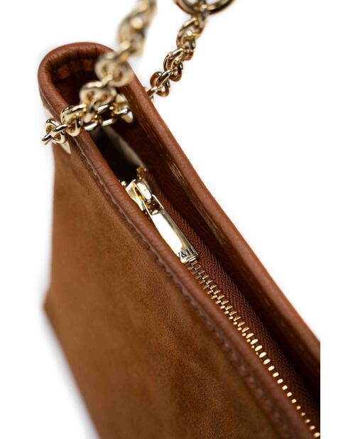 Schultertasche Mia aus Terrakottaleder - 28x17x8cm