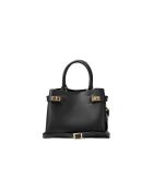 Nelia schwarze Lederhandtasche - 27x22x12cm