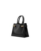 Nelia schwarze Lederhandtasche - 27x22x12cm