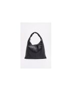 Sac porte épaule en cuir Zelie noir - 35X45X5cm