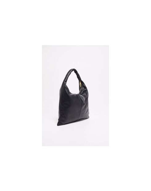 Sac porte épaule en cuir Zelie noir - 35X45X5cm