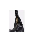 Sac porte épaule en cuir Zelie noir - 35X45X5cm
