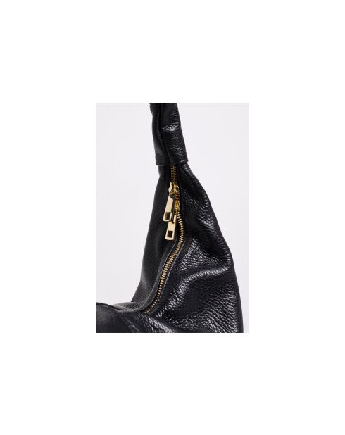 Sac porte épaule en cuir Zelie noir - 35X45X5cm