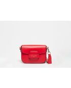 Rote Schultertasche Eliane aus Leder - 23x16x6cm