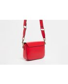 Rote Schultertasche Eliane aus Leder - 23x16x6cm