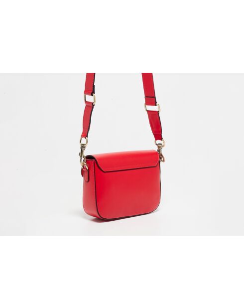 Rote Schultertasche Eliane aus Leder - 23x16x6cm