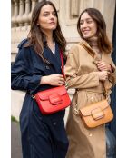 Rote Schultertasche Eliane aus Leder - 23x16x6cm