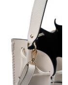 Claudia Schultertasche aus Leder cremefarben - 27x25 12cm