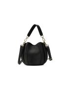 Elora Schultertasche aus schwarzem Leder - 22x18x13,5 cm