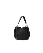 Elora Schultertasche aus schwarzem Leder - 22x18x13,5 cm