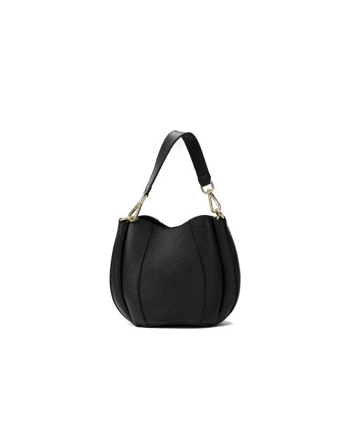 Elora Schultertasche aus schwarzem Leder - 22x18x13,5 cm