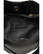 Elora Schultertasche aus schwarzem Leder - 22x18x13,5 cm