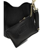 Elora Schultertasche aus schwarzem Leder - 22x18x13,5 cm