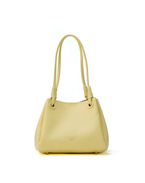 Sac à bandouliere en cuir Dana jaune - 22x18x16cm
