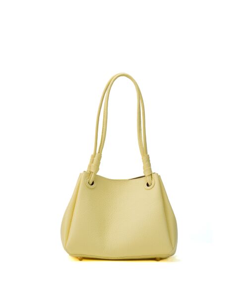 Sac à bandouliere en cuir Dana jaune - 22x18x16cm