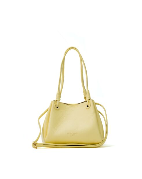 Sac à bandouliere en cuir Dana jaune - 22x18x16cm