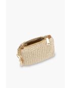 Beige leren portemonnee Sol - 13x10x1cm